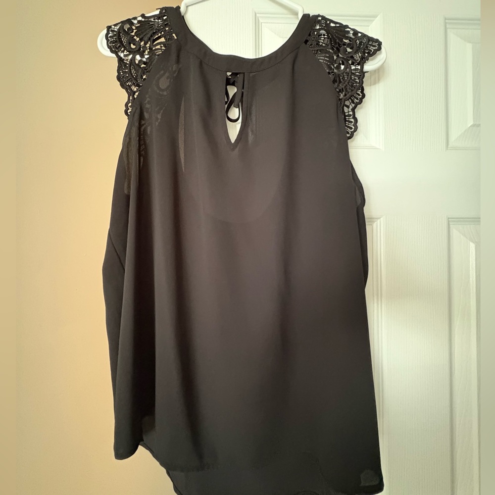 Express Black Lace Accent Women's Blouse